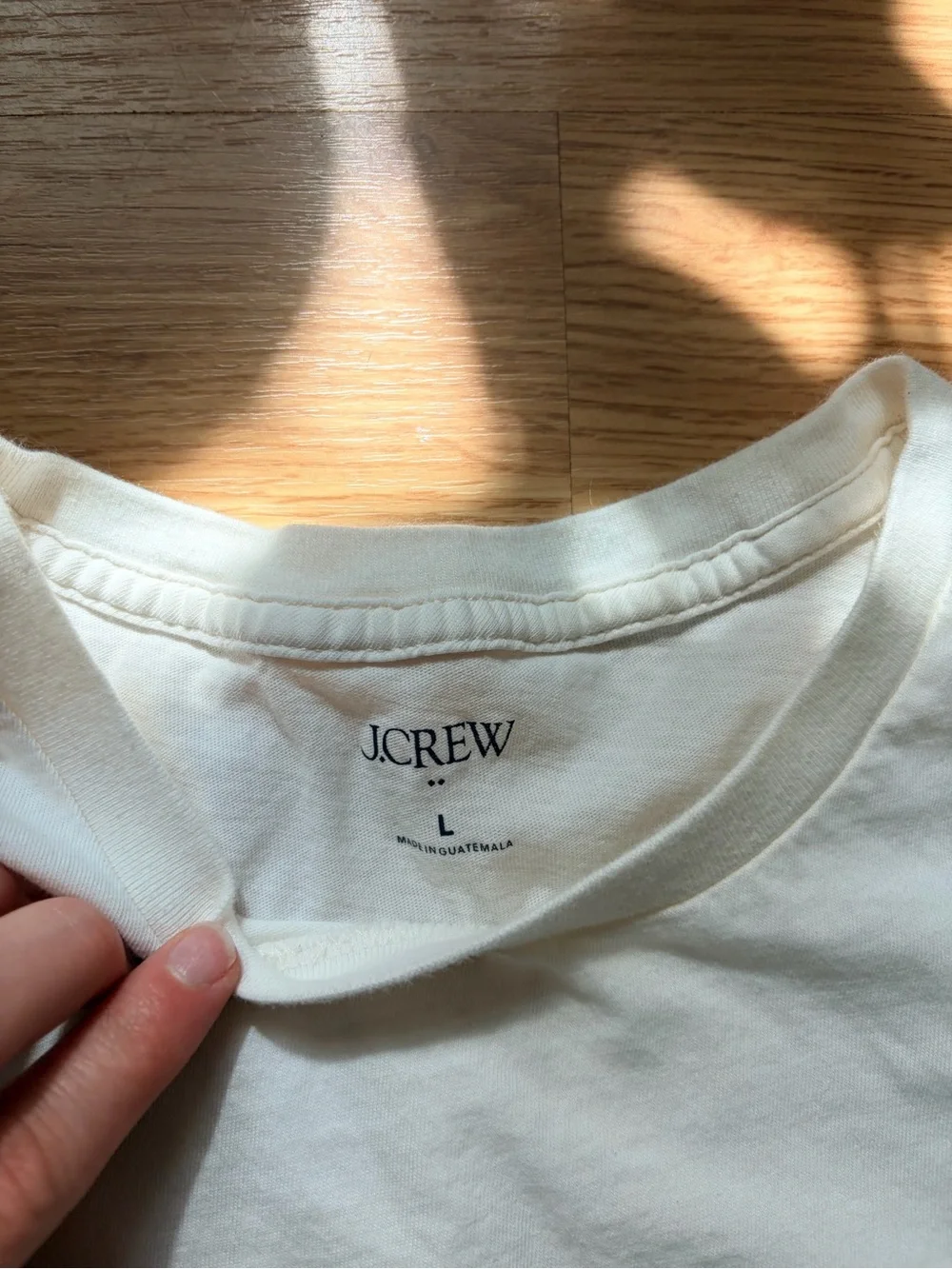 J. Crew Cream Short-Sleeve Tee with Green Truck Graphic